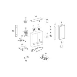 Geberit Option Plus Spiegelschrank mit Beleuchtung zwei Türen 75x70x17,2cm Korpus au... GEBERIT-500206001 4025416356851 (Abb. 1)