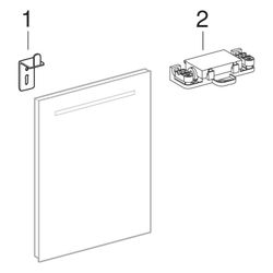 Geberit Renova Compact Lichtspiegel, Breite 60cm, Höhe 65cm, Aluminium eloxiert... GEBERIT-862360000 4022009329759 (Abb. 1)