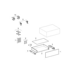 Geberit Xeno2 Seitenschrank 1 Schublade, 58x20x46,2cm, sculturagrau/Melamin Holzstru... GEBERIT-500507431 4025416611707 (Abb. 1)