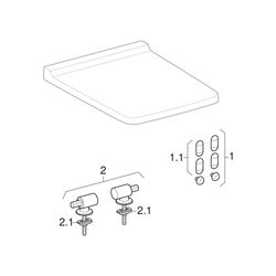 Geberit Xeno2 WC-Sitz mit Absenkautomatik, mit Quick-Release-Scharniere, Befestigung... GEBERIT-500833011 4025410725097 (Abb. 1)