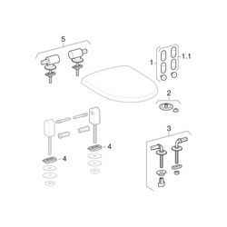 Geberit Felino WC-Sitz mit Absenkautomatik, Befestigung von unten, Weiß/glänzend... GEBERIT-574025000 4022009294644 (Abb. 1)
