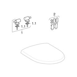 Geberit JOOP! WC-Sitz mit Absenkautomatik, Befestigung von oben, Weiß/glänzend... GEBERIT-575100000 4022009217957 (Abb. 1)