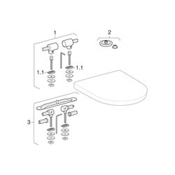 Geberit WC-Sitz Vivano mit Absenkautomatik, Befestigung von oben, Weiß/glänzend... GEBERIT-574905000 4022009286625 (Abb. 1)