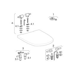 Geberit Vitelle WC-Sitz ohne Absenkautomatik, Befestigung von oben, Weiß/glänzend... GEBERIT-573620000 4022009161847 (Abb. 1)