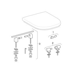 Geberit Renova Comfort WC-Sitz barrierefrei, eckiges Design, Befestigung von unten, ... GEBERIT-572830000 4022009353396 (Abb. 1)
