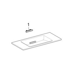 Geberit ONE Waschtisch schwebendes Design Abgang horizontal verk. Ausl., 90x40cm o. ... GEBERIT-500390012 4025410574350 (Abb. 1)