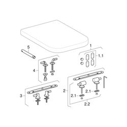 Geberit Renova Plan WC-Sitz eckiges Design, Befestigung von unten ohne Absenkautomat... GEBERIT-572110000 4022009305661 (Abb. 1)