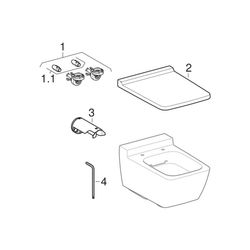 Geberit Xeno2 Wand-WC Tiefspüler, geschlossene Form, Rimfree Tiefe 54cm, Weiß/KeraTe... GEBERIT-500500011 4025416611516 (Abb. 1)