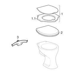 Geberit Bambini Stand-WC für Kinder, Flachspüler, für WC-Sitz Tiefe 43cm, Weiß... GEBERIT-211500000 4022009021936 (Abb. 1)