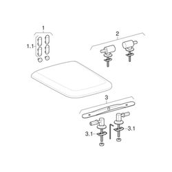 Geberit iCon Square WC-Sitz mit Absenkautomatik, ohne Quick-Release-Scharniere, Befe... GEBERIT-571910000 4022009327861 (Abb. 1)