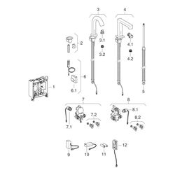 Geberit Piave Waschtischarmatur Standmontage, Generatorbetrieb, für UP-Funktionsbox ... GEBERIT-116185211 4025416834724 (Abb. 1)