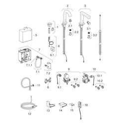 Geberit Brenta Waschtischarmatur Standmontage, Netzbetrieb, mit Aufputz-Funktionsbox... GEBERIT-116172211 4025416834120 (Abb. 1)