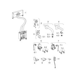 Geberit Piave Waschtischarmatur Wandmontage, Generatorbetrieb, ohne Mischer, Länge 2... GEBERIT-116285141 4025410064325 (Abb. 1)
