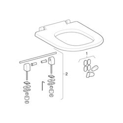 Geberit Renova Comfort WC-Sitzring barrierefrei, eckiges Design, Befestigung von unt... GEBERIT-572840000 4022009353402 (Abb. 1)