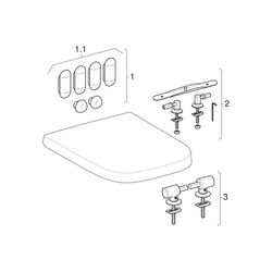 Geberit Renova Plan Wand-WC Tiefspüler, teilgeschlossene Form, Rimfree Tiefe 54cm, W... GEBERIT-500378018 4025416089056 (Abb. 1)