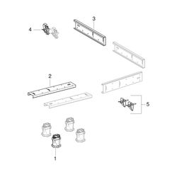 Geberit Set Füße, Traversen, mit Wandanker, für Badewanne aus Sanitäracryl... GEBERIT-554910001 4025410749772 (Abb. 1)