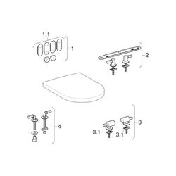 Geberit Renova Wand-WC Tiefspüler Tiefe 54cm, Manhattan... GEBERIT-203040010 4022009285062 (Abb. 1)