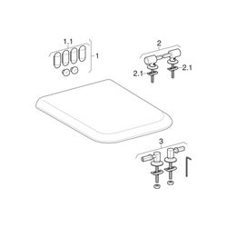 Geberit myDay WC-Sitz mit Absenkautomatik, Befestigung von oben, Weiß/glänzend... GEBERIT-575410000 4022009315653 (Abb. 1)