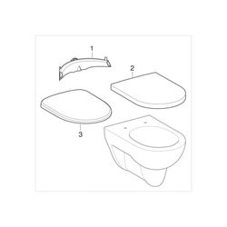 Geberit Renova Compact Wand-WC Tiefspüler, verkürzte Ausladung Tiefe 48cm, Weiß... GEBERIT-203245000 4022009288711 (Abb. 1)