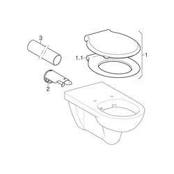 Geberit Renova Comfort Wand-WC Tiefspüler, verlängerte Ausladung, Rimfree Tiefe 70cm... GEBERIT-208570000 4022009335019 (Abb. 1)