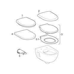 Geberit Renova Wand-WC Tiefspüler, teilgeschlossene Form, Rimfree Tiefe 53cm, Weiß/K... GEBERIT-203070600 4022009348293 (Abb. 1)