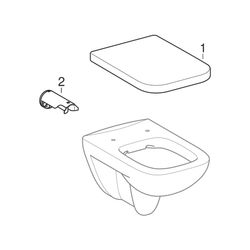 Geberit Renova Plan Wand-WC Tiefspüler, Rimfree Tiefe 54cm, Weiß... GEBERIT-202170000 4022009334937 (Abb. 1)