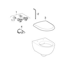 Geberit Renova Compact Wand-WC Tiefspüler, verkürzte Ausladung, geschlossene Form, R... GEBERIT-500377011 4025416518563 (Abb. 1)