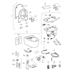 Geberit Dusch-WC AquaClean Sela, Wandhängend, TurboFlush, KeraTect, 37,5x40x57cm, Al... GEBERIT-146220111 4025416284857 (Abb. 1)