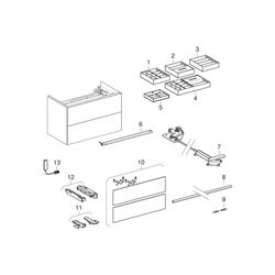 Geberit ONE Unterschrank für Waschtisch, 2 Schubladen, verkürzte Ausladung, 89,5x46,... GEBERIT-500385011 4025410572417 (Abb. 1)