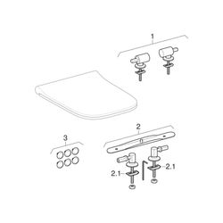 Geberit Smyle Square WC-Sitz schmales Design Sandwichform, Absenkautomatik Quick-Rel... GEBERIT-500688011 4025416224587 (Abb. 1)