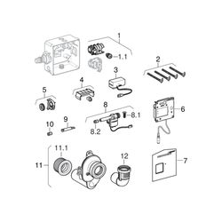 Geberit Urinalsteuerung mit elektronischer Spülauslösung, Netz, Unterputz, verdeckt... GEBERIT-116086001 4025410871152 (Abb. 1)