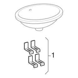 Geberit VariForm Unterbauwaschtisch, rund Außendurchmesser 40,5cm, ohne Hahnloch, oh... GEBERIT-500747002 4025416302650 (Abb. 1)