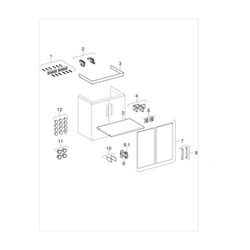 Geberit Renova Compact Unterschrank für Waschtisch, 2 Türen 59,7x60,5x39,7cm B Wasch... GEBERIT-501926421 4025410905581 (Abb. 1)