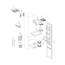 Geberit Renova Plan Hochschrank mit 2 Türen, 1 Schublade, 39x180x36cm, Nussbaum hick... GEBERIT-501923001 4025410905512 (Abb. 1)