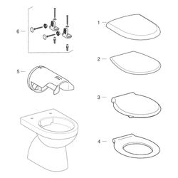 Geberit Stand-WC Renova Tiefspüler, Rimfree, KeraTect, 40x35,5x54cm, Sanitärkeramik,... GEBERIT-500399018 4025410599025 (Abb. 1)