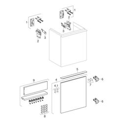 Geberit iCon Unterschrank für Handwaschbecken, 1 Tür 38x41,5cm, Tür rechts, Lava lac... GEBERIT-502300JK1 4025410942180 (Abb. 1)