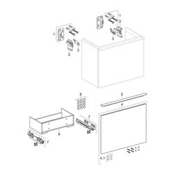Geberit iCon Unterschrank für Handwaschbecken, 1 Schublade 53x41,5cm, Weiß, lackiert... GEBERIT-502302013 4025410941213 (Abb. 1)