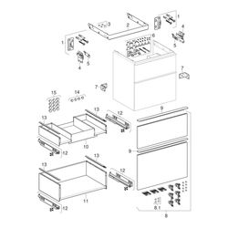 Geberit iCon Unterschrank für Waschtisch, 2 Schubladen Waschtisch 60cm, Weiß, lackie... GEBERIT-502303013 4025410941244 (Abb. 1)