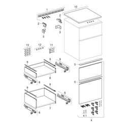 Geberit iCon Seitenschrank mit zwei Schubladen H 60cm, Weiß lackiert hochglänzend/pu... GEBERIT-502315011 4025410941589 (Abb. 1)