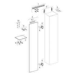 Geberit iCon Hochschrank mit 1 Tür, 36x180x29,1cm, Weiß lackiert hochglänzend... GEBERIT-502316011 4025410941619 (Abb. 1)