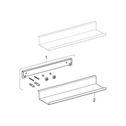 Geberit Wandablage 45x5,5x13cm, Lava pulverbeschichtet matt... GEBERIT-502326JK1 4025410943217 (Abb. 1)