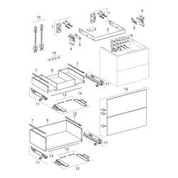 Geberit ONE Unterschrank für Waschtisch, 2 Schubladen, Breite Waschtisch 120cm, H 50... GEBERIT-505265005 4025410936097 (Abb. 1)