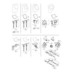 Geberit Renova Plan Urinal mit Deckel, Zulauf von hinten, Abgang nach hinten, Tiefe ... GEBERIT-235120600 4022009305852 (Abb. 1)