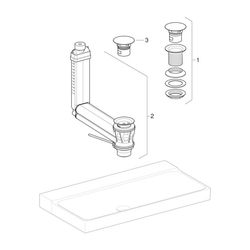 Geberit Xeno2 Waschtisch, Breite 120cm, Tiefe 48cm, ohne Hahnloch, ohne Überlauf, We... GEBERIT-500552011 4025416608943 (Abb. 1)