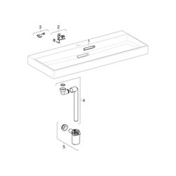 Geberit ONE Möbelwaschtisch Abgang horizontal Ablagefläche rechts 90x48cm o. HL ohne... GEBERIT-505008001 4025410593597 (Abb. 1)
