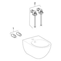 Geberit Acanto Wandbidet, geschlossenes Keramikdesign mit Überlauf, 53cm, Weiß... GEBERIT-502825001 4025410071699 (Abb. 1)