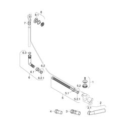 Geberit Badewannenablauf mit Drehbetätigung, Länge 26cm Außendurchmesser 40/50mm... GEBERIT-150501006 4025410567376 (Abb. 1)