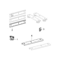 Geberit Set Füße und Traversen, mit Wandanker, für Duschwanne aus Sanitäracryl... GEBERIT-550950001 4025410525949 (Abb. 1)