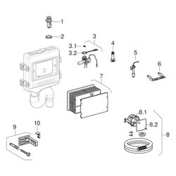 Geberit Hygienespülung HS10, 24V, 2 Wasseranschlüsse, DN 50, 48,5x8,7cm, 616277001... GEBERIT-616277001 4025410710277 (Abb. 1)