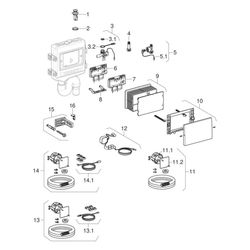 Geberit Hygienespülung HS50, mit Sensor, 2 Wasseranschlüsse, DN 50, 48,5x8,7cm, 6162... GEBERIT-616275001 4025410736055 (Abb. 1)